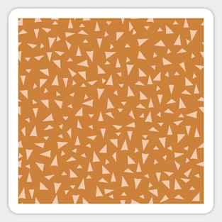 Triangular Geos in mustard and cream Sticker